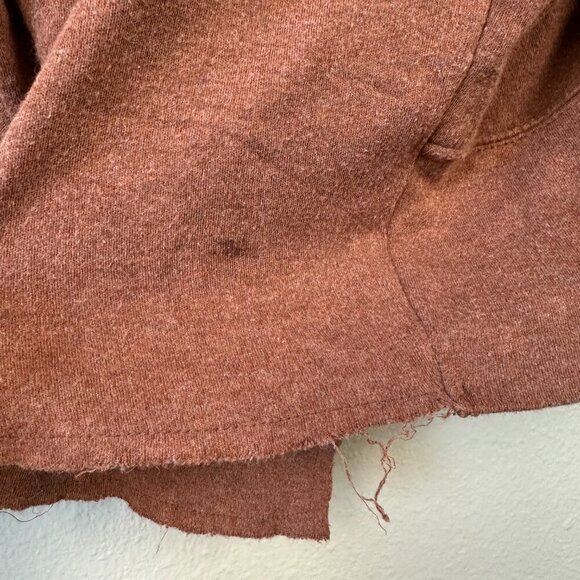 Pact Brooklyn Airplane Cardigan Sweater Organic Cotton Saddle Heather Brown S/M - Picture 7 of 7